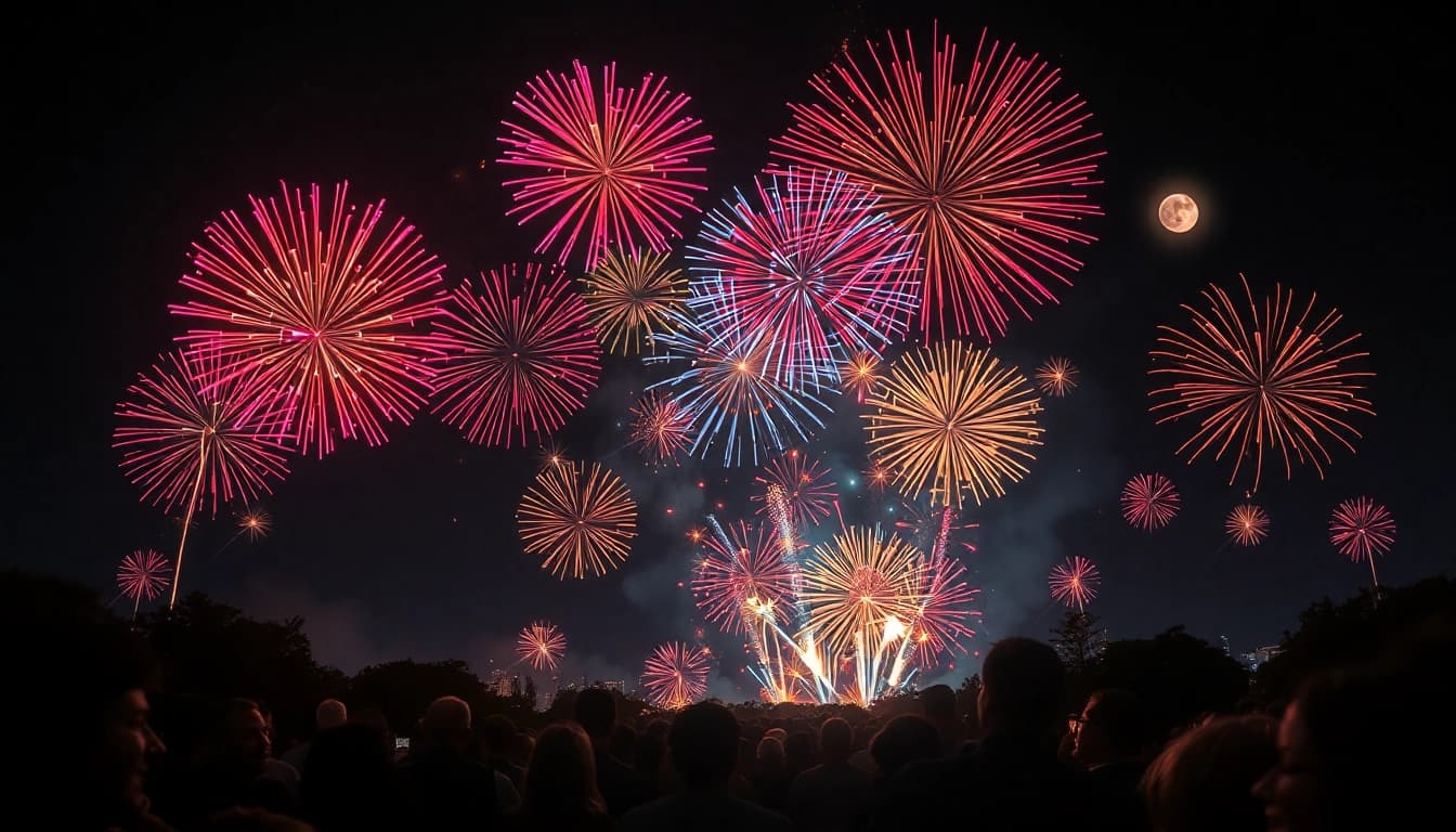 Spectacular fireworks for sale lighting up the night sky, delighting the audience with their vibrant colors.