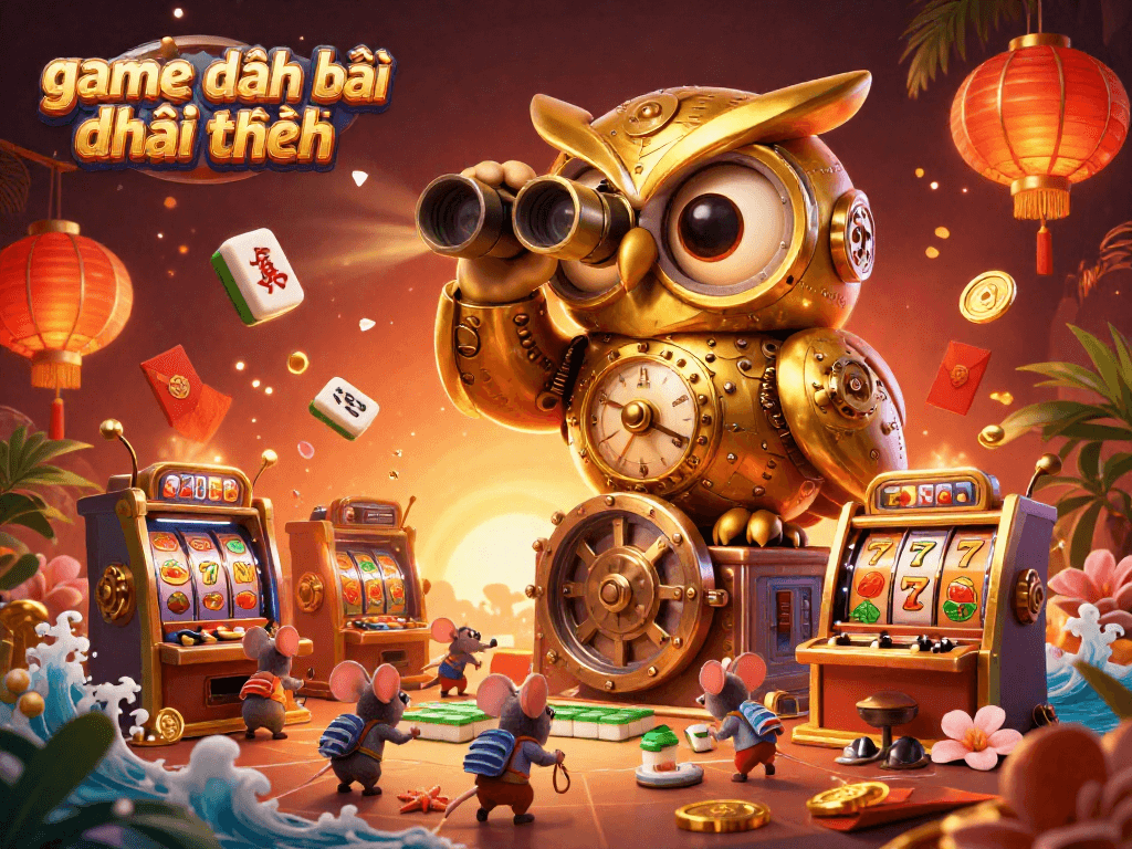 Experience the thrill of game đánh bài đổi thưởng with this vibrant casino illustration featuring rich details.