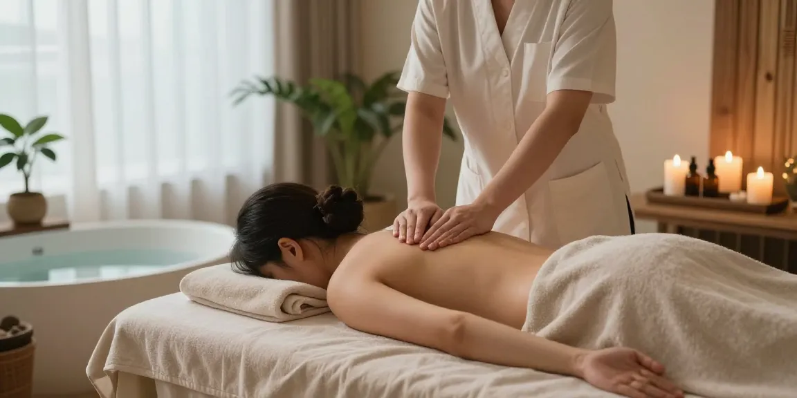 Relaxing 대화동출장마사지 session in a tranquil spa setting with soothing ambiance.