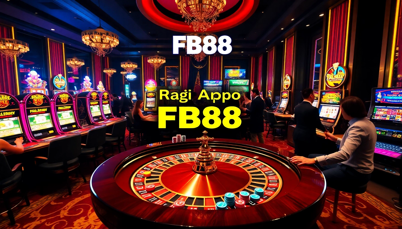 Experience the thrill of winning with Tải App FB88 at a vibrant casino table with poker chips and cards.