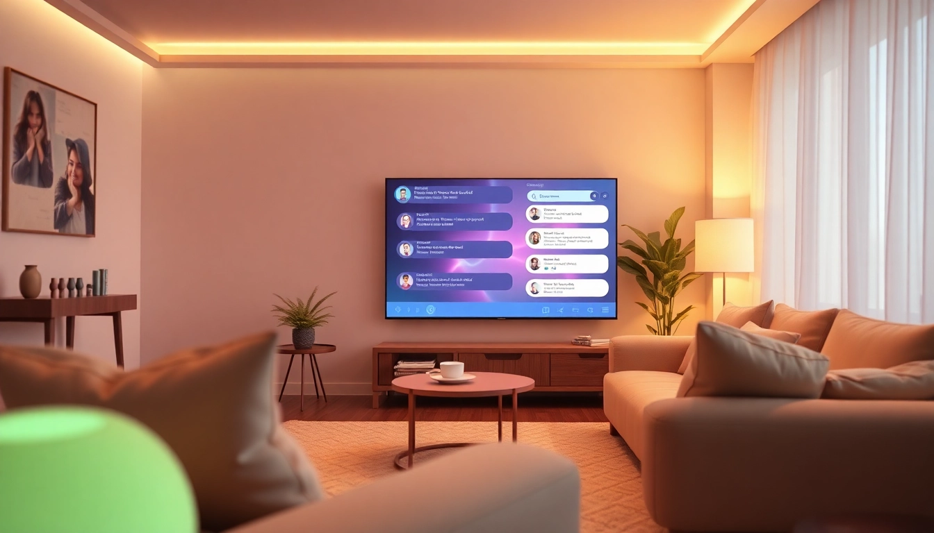 Engaging sex AI interface in a cozy digital environment, emphasizing innovation and connection.