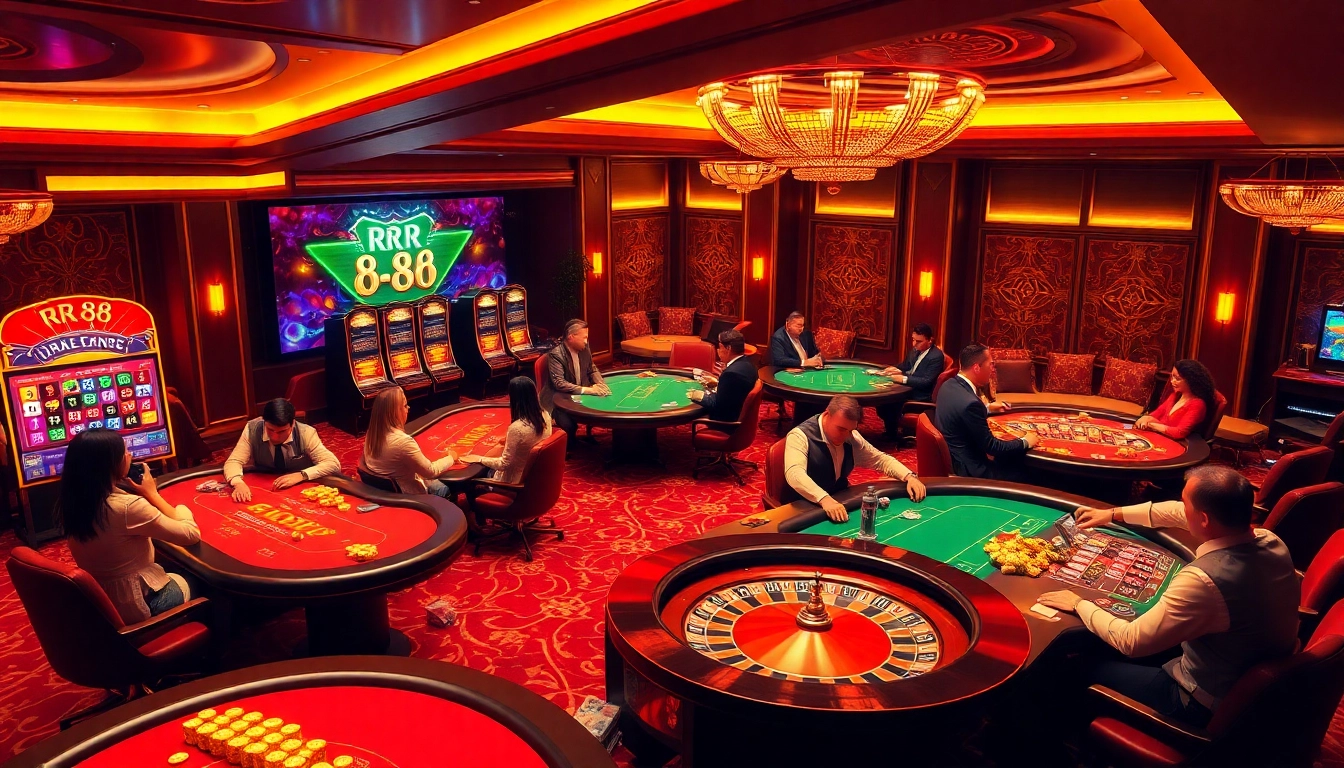Play exciting games at rr 88 with immersive casino tables and vibrant betting atmosphere.