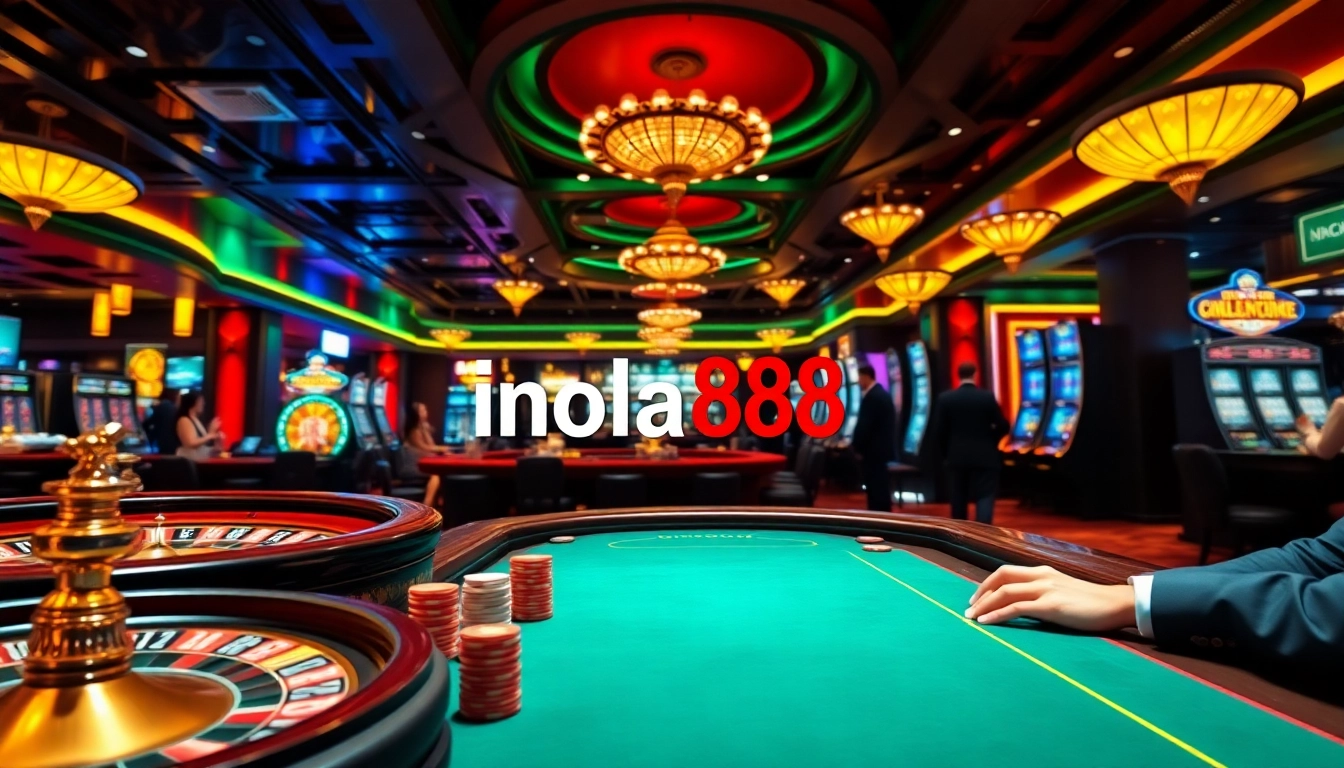 Experience excitement playing ingat bola88 at a luxurious casino, featuring roulette, poker, and slot machines.