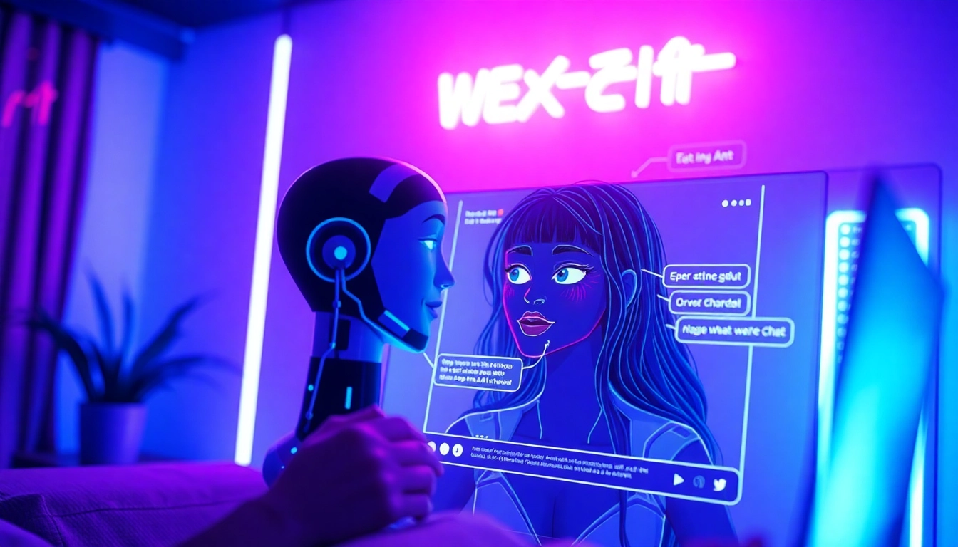 Engaging interaction featuring immersive ai sex chat with vibrant AI characters in a modern chat environment.