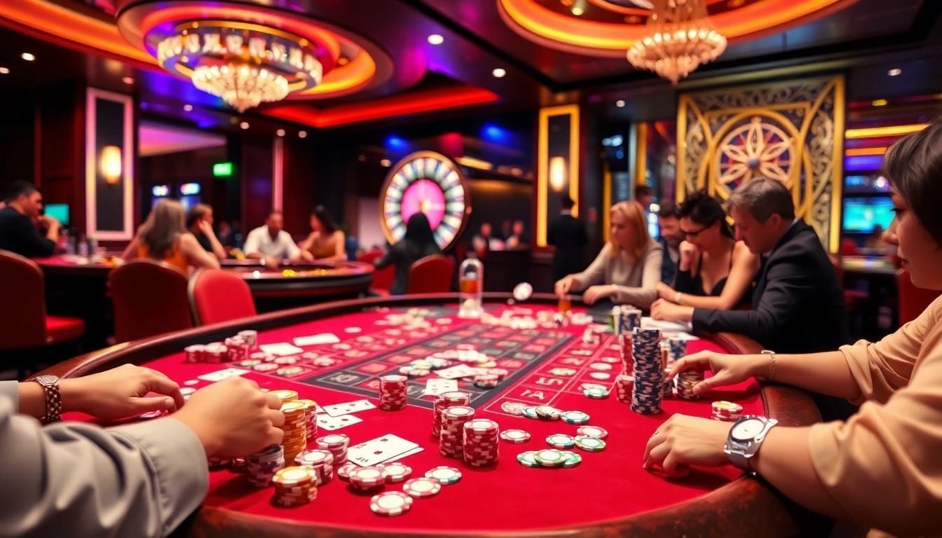The dynamic gaming scene at https://vnew88.vip/ showcasing thrilling poker action and vibrant casino atmosphere.