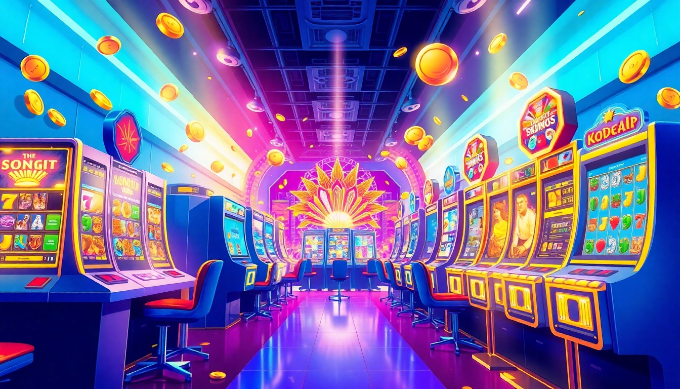 Experience the excitement of Kode4d link in a vibrant online gaming environment with colorful slot machines.