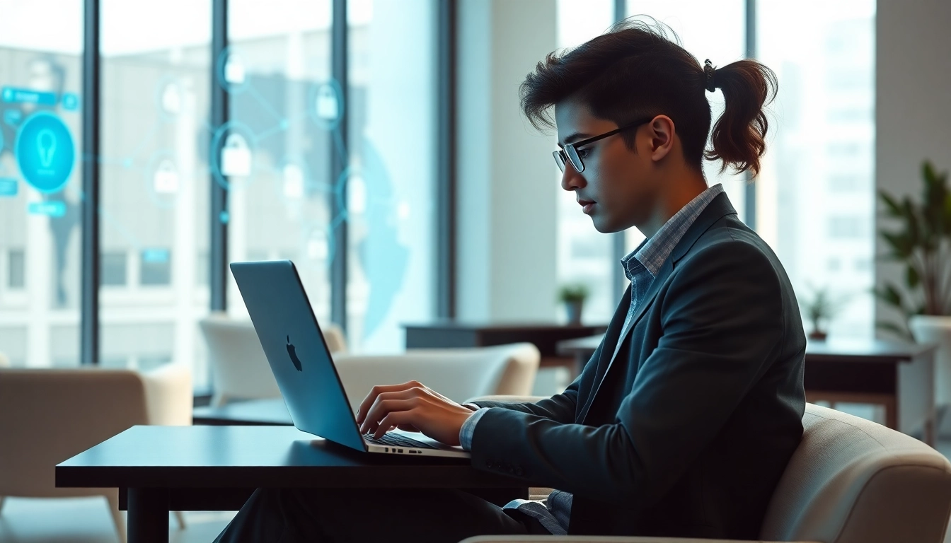 展示快连官网服务的动态工作区，具有高科技视觉效果和现代用户界面。