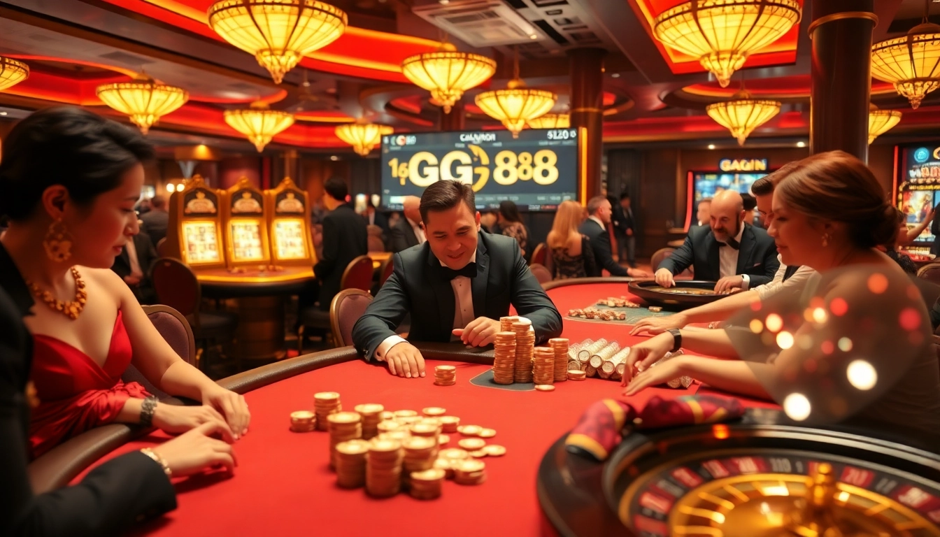 Experience the excitement of winning at GG88 with high-stakes poker and luxurious casino vibes.