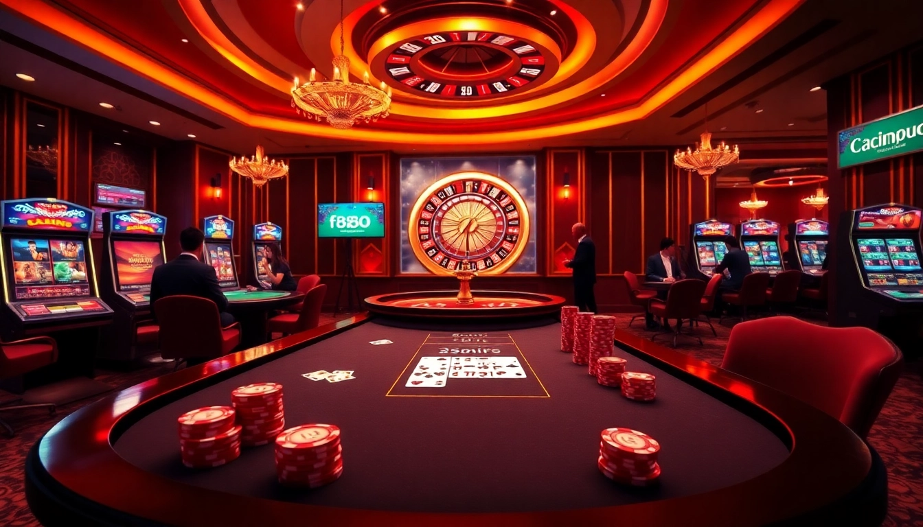 Experience the excitement of fb88 online gaming with vibrant poker chips and a virtual casino atmosphere.