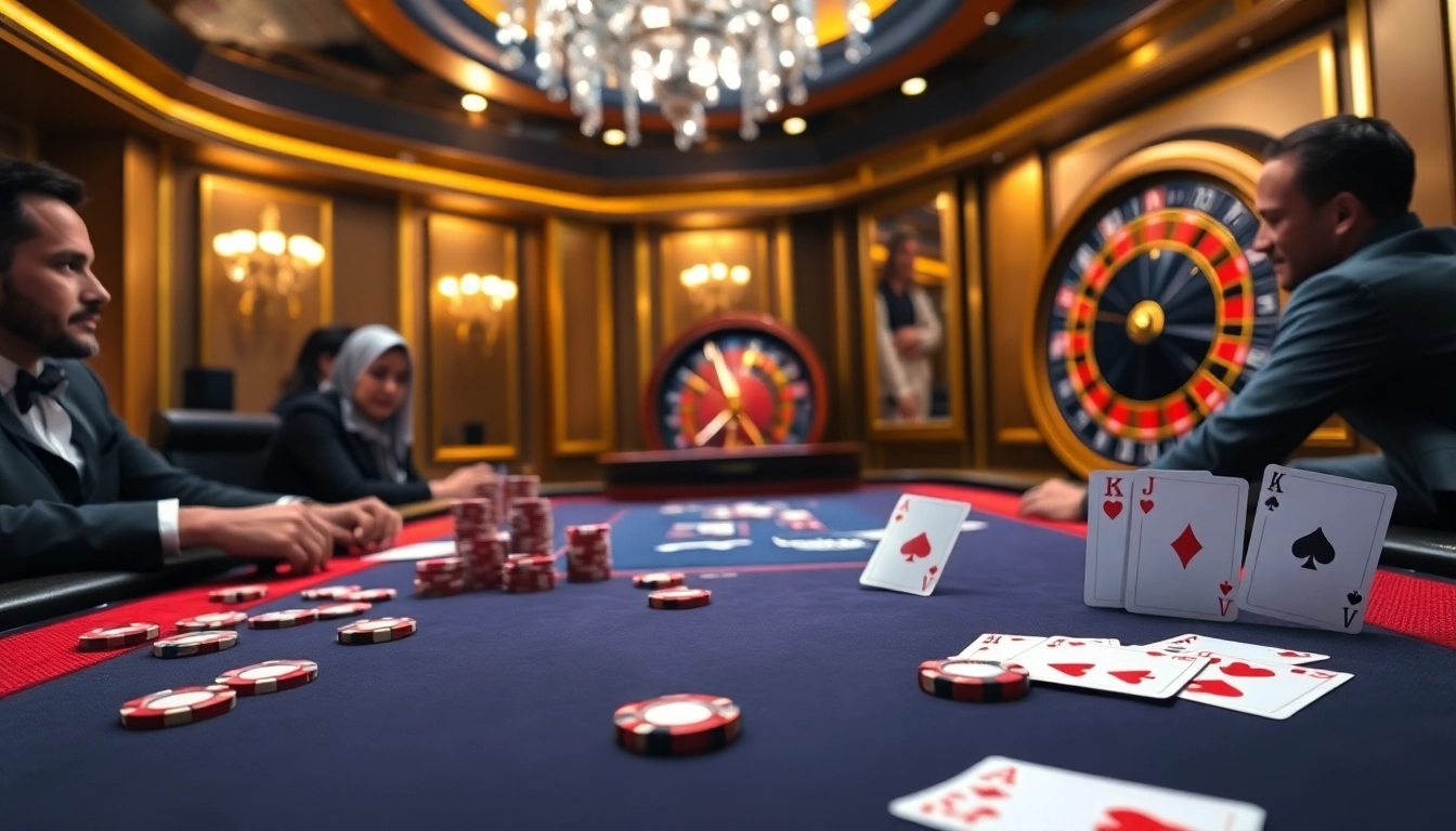 Action-packed scene of a poker game at https://88vv.com.de/ showcasing excitement and luxury.