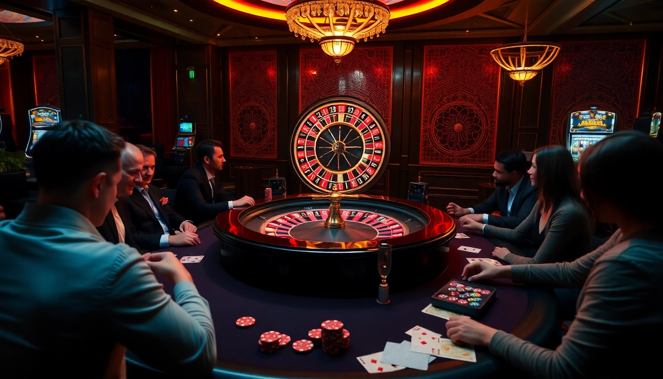 Experience high-stakes gameplay with link DF999 at an upscale casino table filled with excitement.