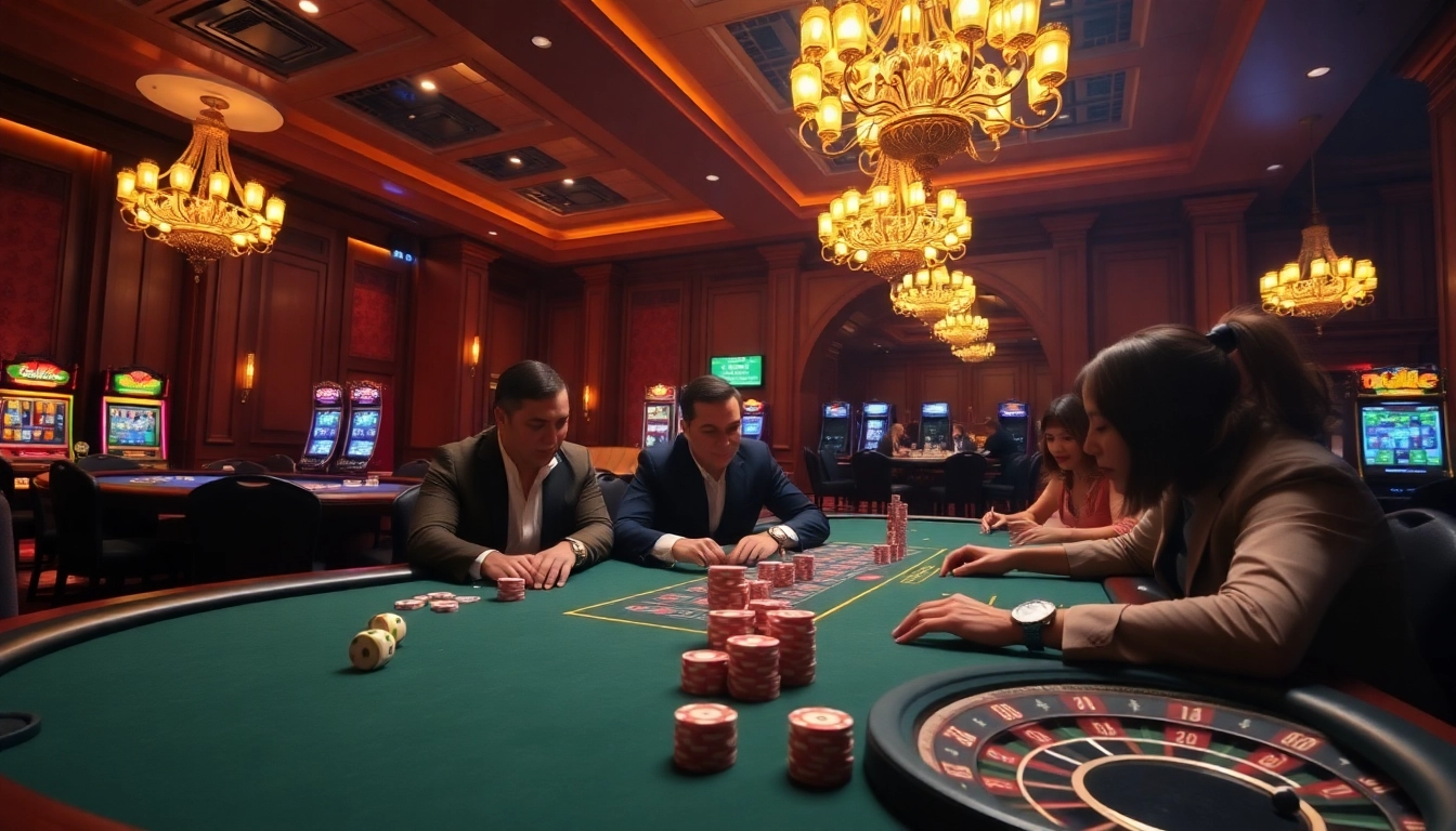 Experience the excitement of Go88 VIP gaming with luxurious poker tables and thrilling casino elements.