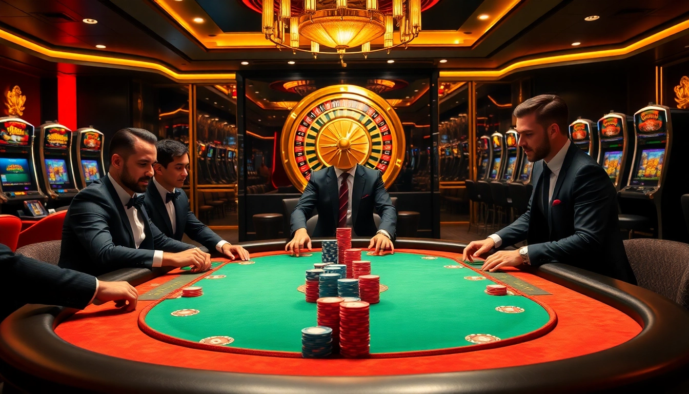 Experience the thrill of gaming at https://gamemanclub.wiki with a vibrant casino scene of poker and roulette.