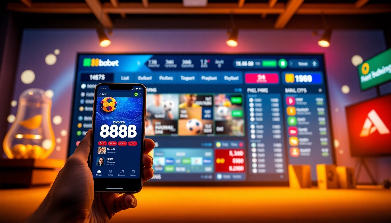 Interactive betting interface of 888b.bet with sports icons and real-time odds for an engaging gaming experience.