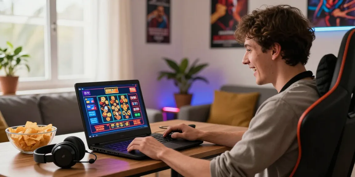 Player enjoying an immersive experience at credit card casinos in a cozy living room.