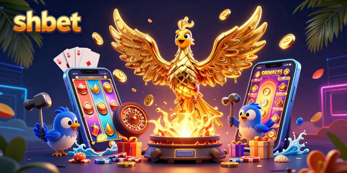 Bet big with shbet in this engaging 3D casino scene filled with vibrant gaming elements.